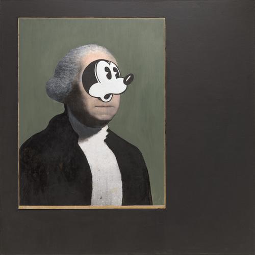 Llyn Foulkes, Mr.  President, 2006.  Oil and acrylic on wood, mounted on canvas.  SBMA, Museum purchase.