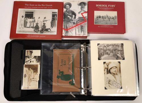 Photo diary of Pancho Villa with real photo postcards (RPCs) by Arizona photographer Walter Horne, plus three books on the Mexican Revolution (estimate: $25,000-$50,000).