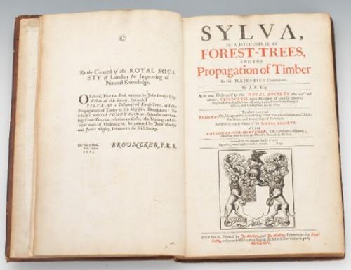 345.  Sylva, or a discourse of forest-trees, and the Propagation of Timber in His Majesties Dominions" by John L.  Evelyn.  1664