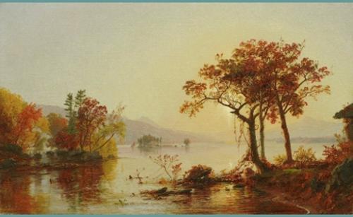 Jasper Francis Cropsey (1823-1900) Greenwood Lake, New Jersey Oil on canvas 12 x 20 inches Signed lower right, 1874