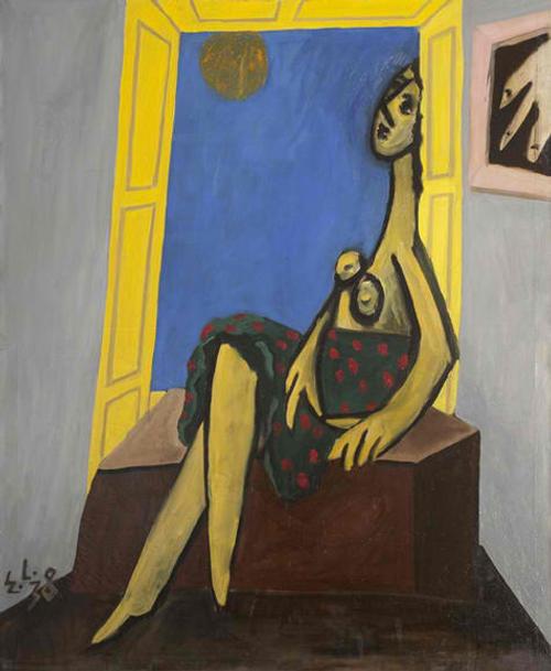 Edgar Levy (1907–1975) Figure in Yellow Window, 1938, Oil on canvas.  Private collection