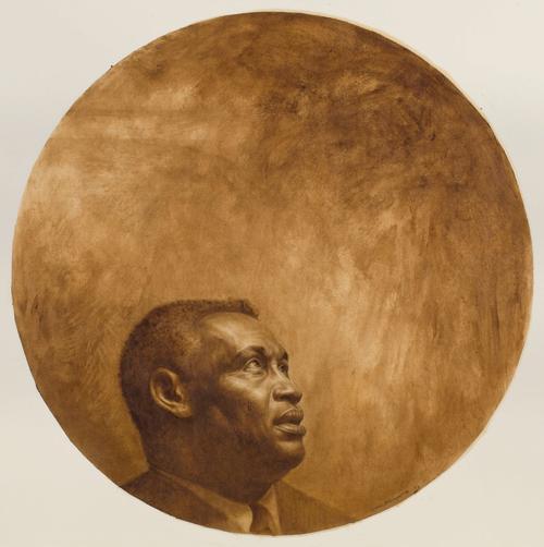 Image: Charles White (1918-1979), Paul Robeson, 1973, oil and graphite on illustration board, 48 x 47 ½ inches, signed