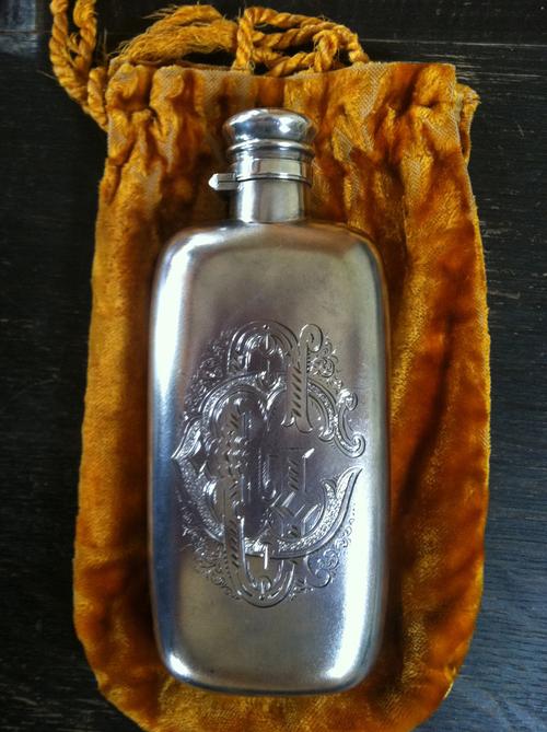 Grover Cleveland's drinking flask (Courtesy Mr.  Thomas G.  Cleveland)