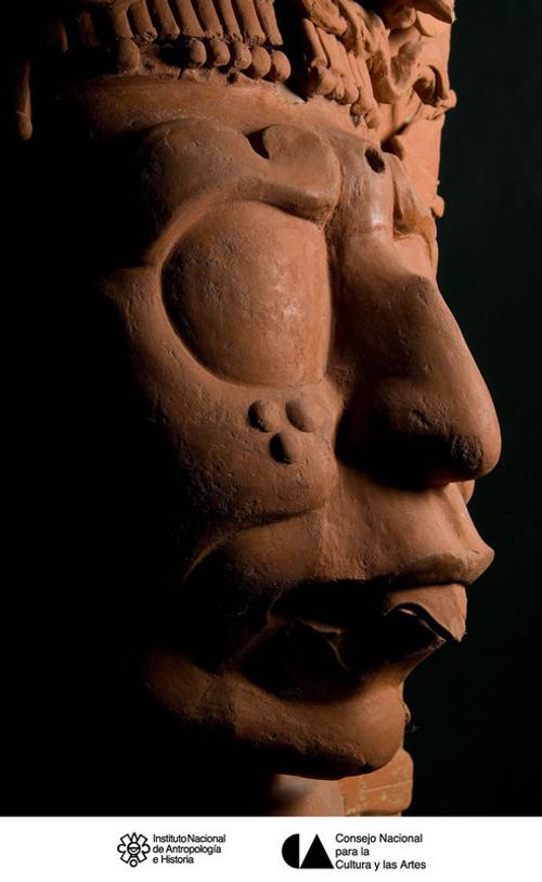 Incense burner with a deity with aquatic elements, 700–750; Palenque, Mexico; ceramic; 46 3/4 x 22 1/4 x 7 7/8 inches; Consejo Nacional para la Cultura y las Artes – Instituto Nacional de Antropología e Historia, Museo de Sitio de la Zona Arqueológica de Palenque, Chiapas, Mexico, 10-604759; Courtesy Peabody Essex Museum, photograph © Jorge Pérez de Lara