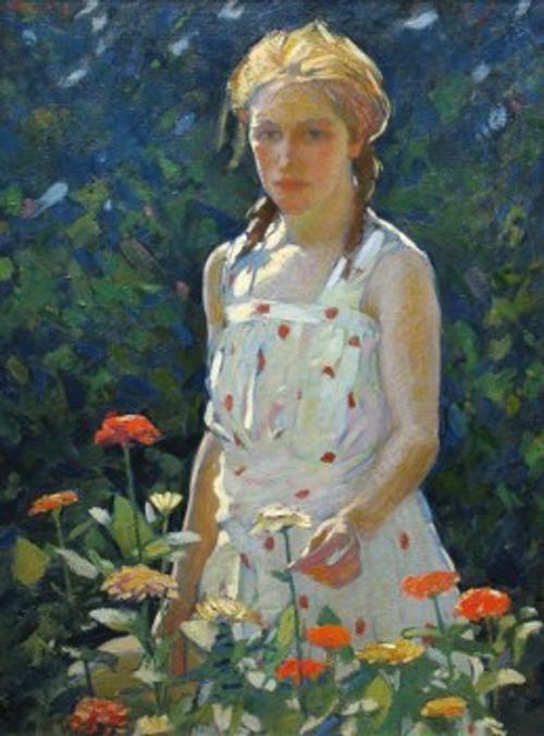 Gertrude Fiske's Zinnias from Vose Galleries