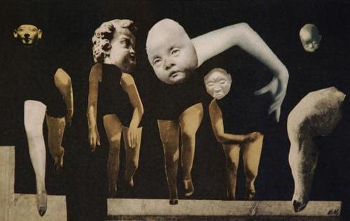 Hannah Höch, German, Ancient Runners Frieze (unfinished), 1930.  Collage.  Harvard Art Museums/Busch-Reisinger Museum, Daimler Curatorship of the Busch-Reisinger Museum Fund, 2022.221.