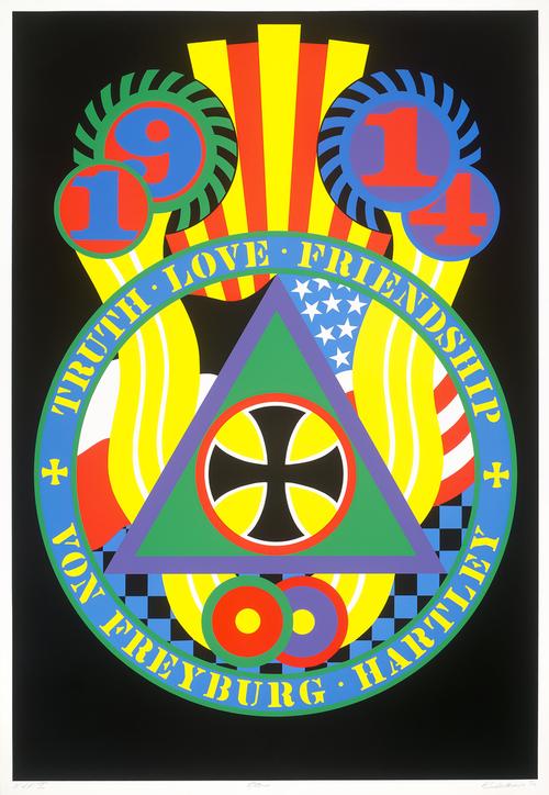 Robert Indiana, KvF from The Hartley Elegies, 1990.  Screenprint.  Collection of The Tobin Theatre Arts Fund.  ©2013 Morgan Art Foundation, Artists Rights Society (ARS), New York