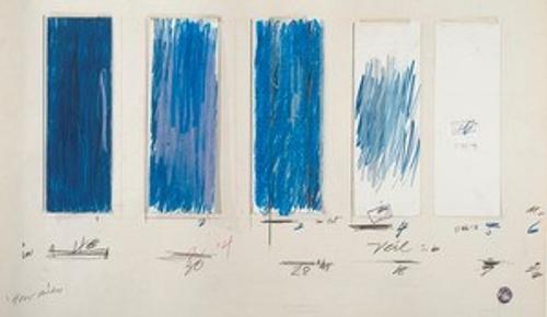 Cy Twombly at The Morgan.  Cy Twombly.  Untitled (1970).  Crayon, pencil, colored pencil, and ink on cut, torn, and folded papers with tapes on paper.  The Menil Collection, Houston, Gift of the artist.  ©Cy Twombly Foundation.  