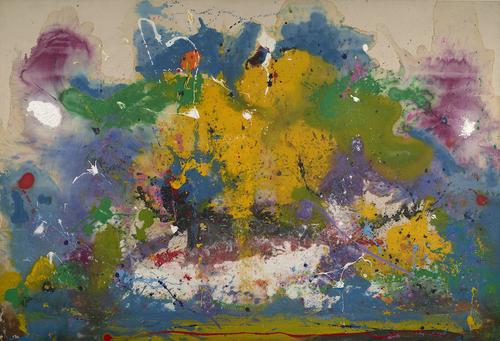 Frederick J.  Brown, In the Beginning, 1971, oil on canvas, 92 3/4 x 136 1/2 inches.  BROW-00065