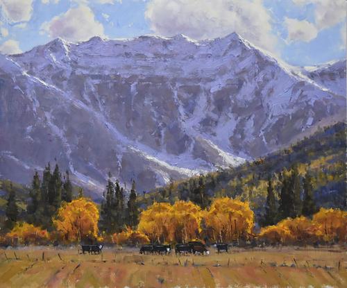 Dan Young, "Autumn Burst," Oil on Panel, 20" x 24"