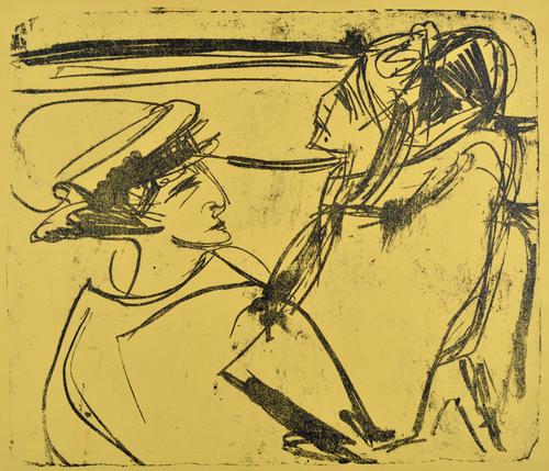 Ernst Ludwig Kirchner Two Women in a Boat, 1912 Lithograph One of four known impressions