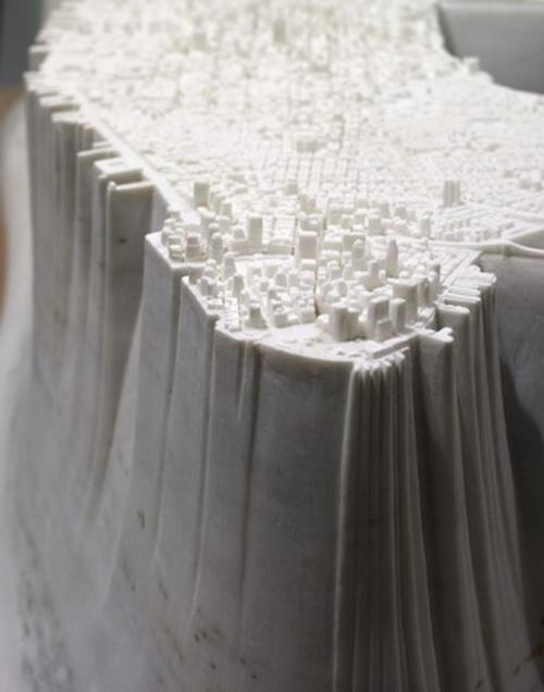 Little Manhattan (detail) 2007-2009 Marble 21 3/4 x104 3/8 x 33 1/2 inches (55 x 265 x 85 cm) Edition of 5 Courtesy the artist and David Zwirner, New York/London