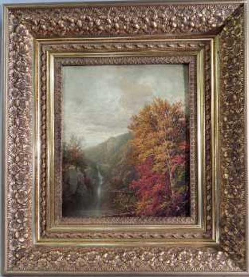 This lovely landscape oil painting by William Mason Brown, in a magnificent frame, will be sold May 18th.