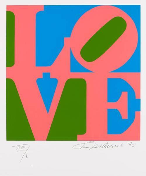 Robert Indiana's Book of Love at Bonhams Aug.  15 sale.