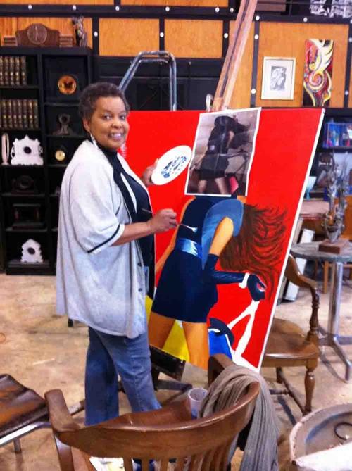 Bernice Appelin-Williams in her studio