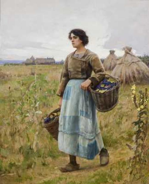 This original painting by Charles Sprague Pearce (Am., 1851-1914), titled Woman With Grapes, is expected to bring $40,000-$60,000 at the Oct.  23 sale.