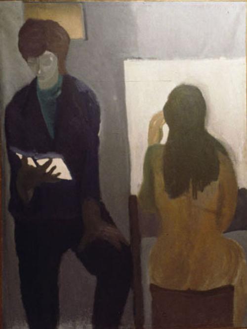 Bob Thompson, Differences, 1958, oil on masonite, 62 x 46 inches