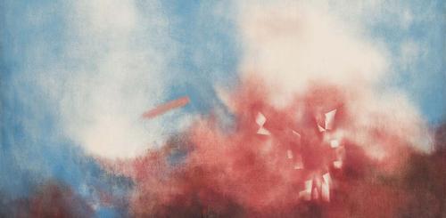 Norman Lewis (1909-1979), Blue Red (detail), 1963, oil on canvas, 64" x 49 1/2", signed and dated