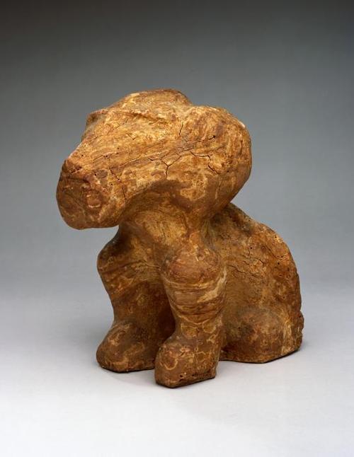 Dieter Roth, Swiss, Chocolate Lion [Self-Portrait as a Lion], 1971.  Marbled chocolate.  Harvard Art Museums/Busch-Reisinger Museum, Purchase in memory of Eda K.  Loeb, 2001.49.  © Dieter Roth Estate/Hauser & Wirth.  