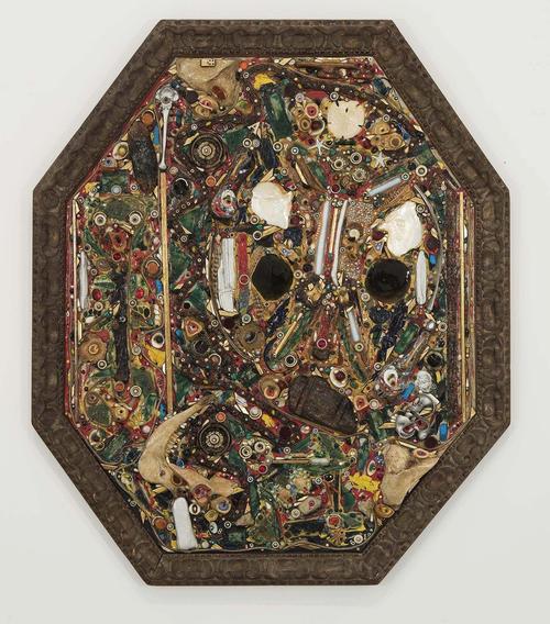 Alfonso Ossorio (1916-1990) Orantes, 1961 congregation of mixed media on panel with frame 69 5/8" x 59 1/2" x 3" 