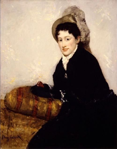 Mary Cassatt, Portrait of Madame X Dressed for the Matinée, 1878.  Oil on canvas, 39 3/8 x 31 7/8 inches.  Collection of Charlotte and Philip Hanes.  L2010.82