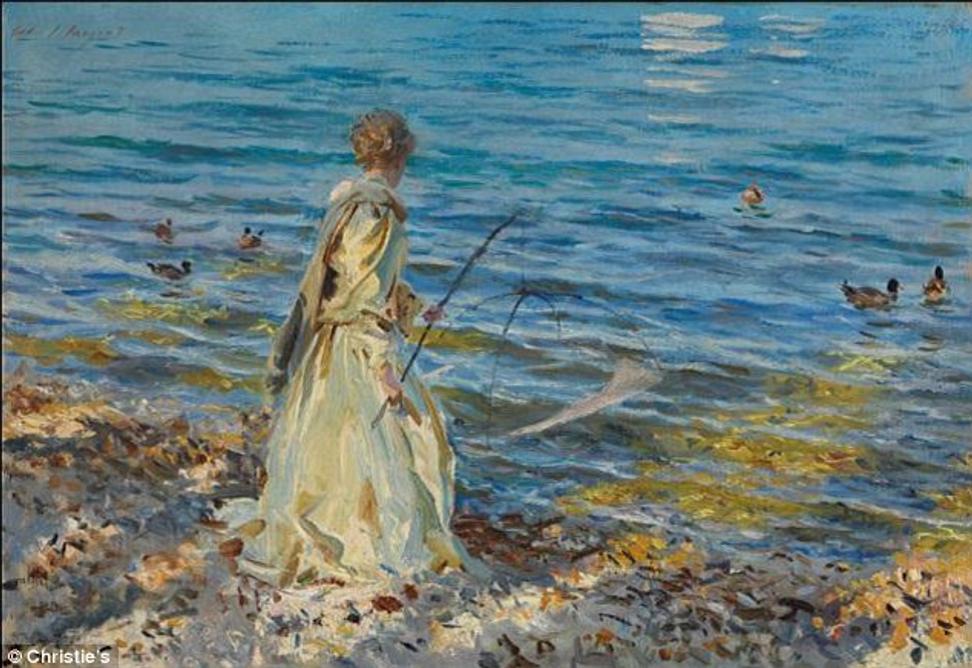 Girl Fishing at San Vigilio by John Singer Sargent from the Clark Collection.