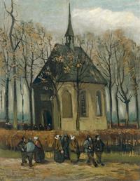 'Congregation Leaving the Reformed Church in Nuenen,' dating from 1884/85.