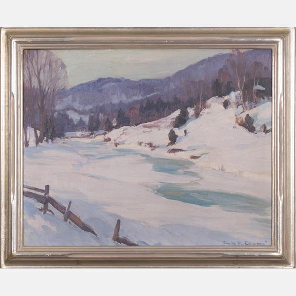 Lot 1 Emile Gruppe (1896-1978) Winter Scene.  