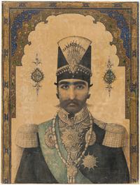  Early Portrait of Nasir al-Din Shah (r.  1848–96), c.  1850, Los Angeles County Museum of Art, purchased with funds provided by the Nasli M.  Heeramaneck Collection, gift of Joan Palevsky, photo © Museum Associates/LACMA